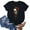 #01 Black, variant on Busydd Womens Tops Stylish Skull Print T Shirts for Women Casual Short Sleeve Round Neck Summer Tops Comfortable Cotton Graphic Tees S