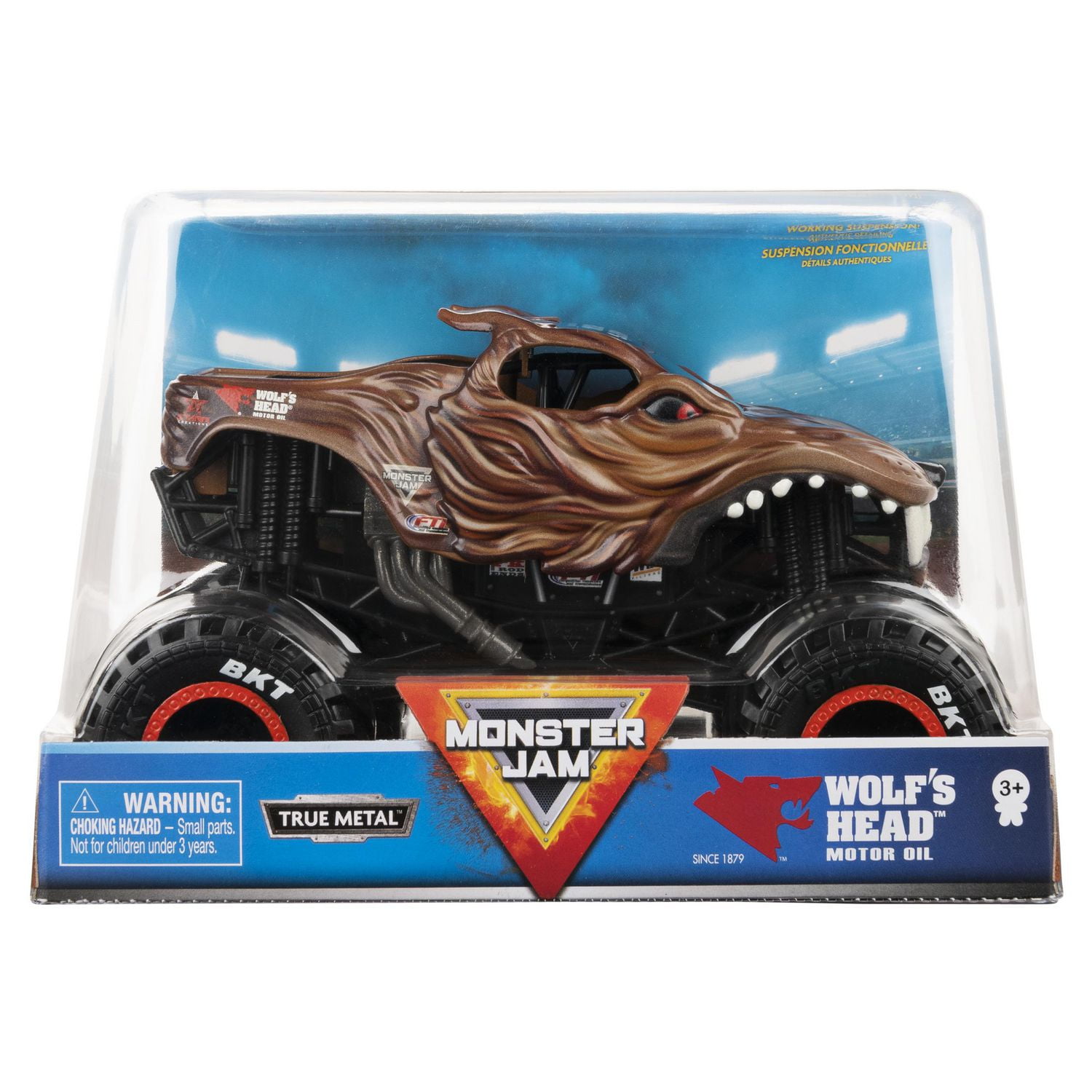 Monster Jam, Official Wolf’s Head Monster Truck, Collector Die-Cast Vehicle, 1:24 Scale
