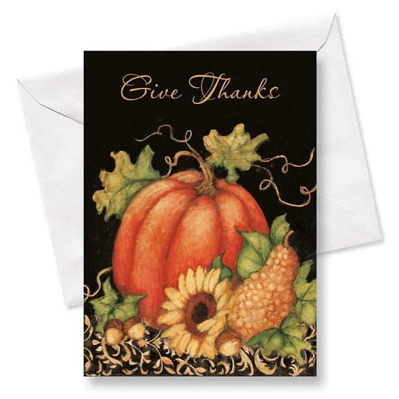 Current Pumpkin Harvest Scripture Thanksgiving Card Value Pack, Set of 8, 5 x 7-Inch Cards