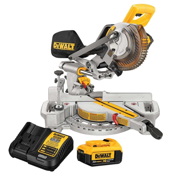 Sierra ingletadora DEWALT DCS361M1 de 20 V como máximo, 18 cm, inalámbrica con batería