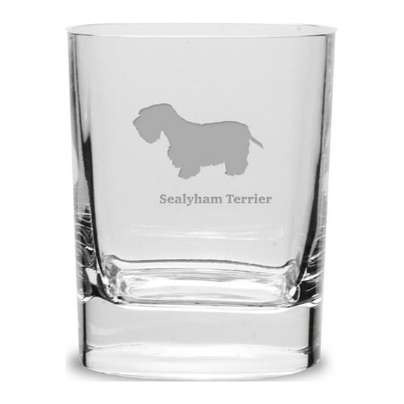 Sealy Terrier Luigi Bormioli 11.75 oz Square Round Double Old Fashion Glass