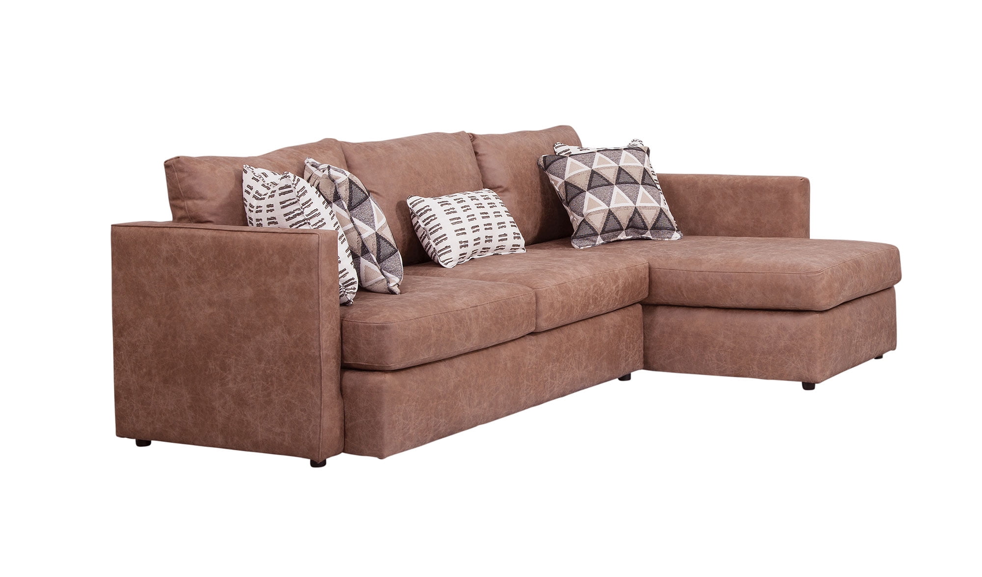 American Furniture Classics Urban Loft Sectional Sofa with Five Pillows
