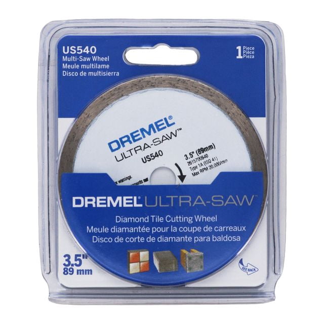 Dremel US540-01 White Ultra-Saw 3.5in Diamond Tile Blade (4-Pack)