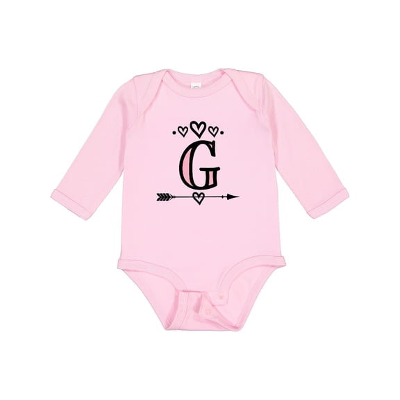 Inktastic Letter G Monogram Tribal Arrow Girls Long Sleeve Baby Bodysuit