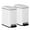 White, variant on YRLLENSDAN,Stainless Steel Kitchen Trash Cans,Small Trash Can with Lid,Bathroom Trash Cans,Removable Bucket,with Foot Pedal,1.3 Gallon,SS