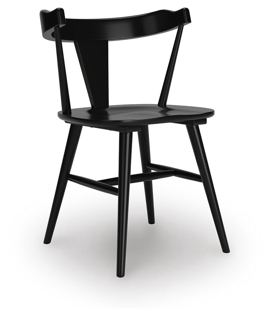 Signature Design by Ashley Gretlynn Modern Dining Chairs with Wraparound Back, Set of 2, Black