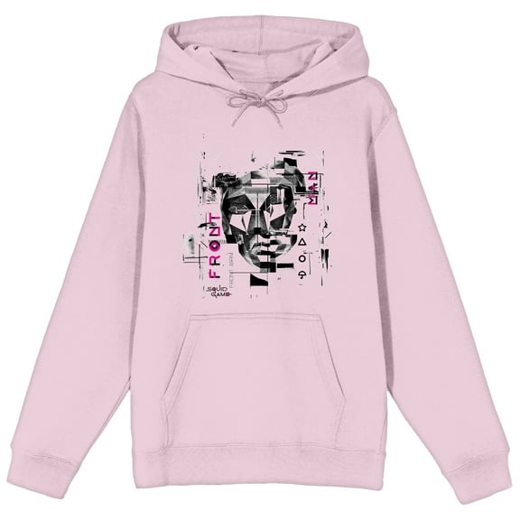 Squid Game The Frontman Adult Pink Graphic Hoodie-Medium
