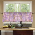 thumbnail image 4 of Yayeee Kitchen Curtains Tier Set of 2 Light Filtering 57"x36" Over Sink Window Panels, Pastel Pink Marble Pattern, 4 of 7