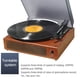 thumbnail image 3 of Reproductor de discos de vinilo Tocadiscos Bluetooth con 2 parlantes incorporados Reproductor de LP vintage de 3 velocidades, compatible con Bluetooth en salida RCA Entrada auxiliar Conector, 3 of 5