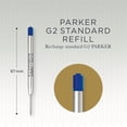thumbnail image 3 of Parker Quinkflow Ballpoint Pen Refill Blue Ink 10/Pack (2119154), 3 of 7