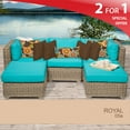 thumbnail image 2 of Royal 5 Piece Outdoor Wicker Patio Furniture Set 05a, 2 of 7