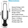 thumbnail image 4 of HealSmart Bladeless 39’’ 10-Speed Remote Controlled Oscillating Electric Household Fan, 4 of 6