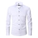 thumbnail image 4 of Blusa y camisa de manga larga con cuello vuelto para hombre, informal, con botones, lisa, de manga larga, transpirable, de poliéster, 4 of 4