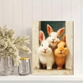 thumbnail image 2 of Chubby Rabbits Selfie Canvas Print, Cute Animal Art, Nursery & Room Wall Decor, 2 of 8