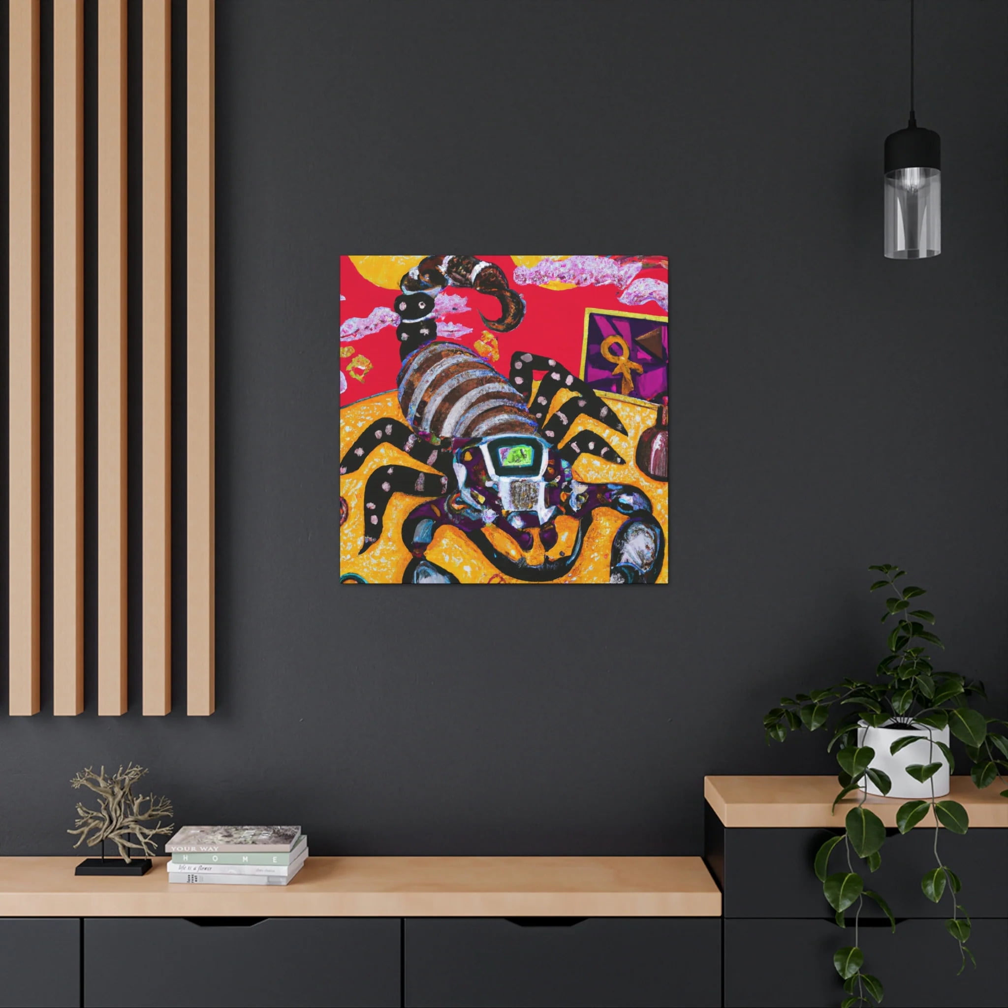 Scorpion in Folk Art - Canvas - Walmart.com
