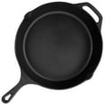 thumbnail image 3 of MegaChef 12 Inch Round Preseasoned Cast Iron Frying Pan in Black, 3 of 7