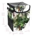 thumbnail image 5 of Fragmented Flowers Leak-Proof Foldable Car Garbage Can with Lid and Hanging Storage Bag - Car Trash Bin, Car Trash Can, 5 of 6