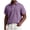 Purple, variant on Mens Solid Color Polo Shirts Casual Short Sleeve T-Shirt Basic Quarter Button Tee Tops Pink L(L)