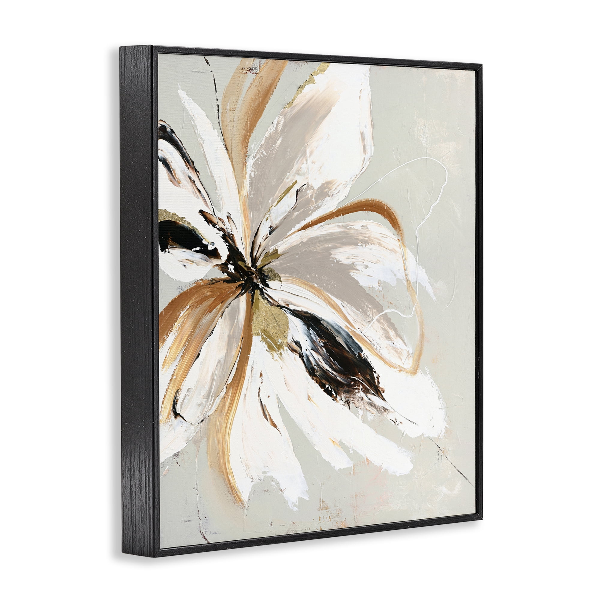 Expressive Cornelia Flower Black Framed Giclee Art, design by Design Fabrikken