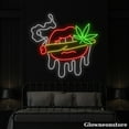 thumbnail image 2 of Glowneon Sexy Lips Neon Sign, Green Leaf Led Sign, Coffee Shop Decor, Bar Wall Decor, 2 of 5