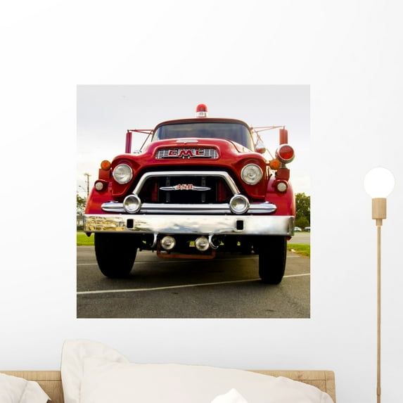 Firetruck Wall Mural by Wallmonkeys Peel and Stick Graphic (18 in W x 17 in H) WM9896