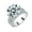 Green, variant on 10CT Moissanite Engagement Rings for Women Round Cut Sterling Silver Anniversary Promise Ring D Color VVS1 Moissanite Rings Diamond Rings with Certificate