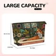 thumbnail image 4 of Toiletry Bag, Fox Bathtub Floral Art Leather Waterproof Travel Makeup Cosmetic Bag Organizer, Large Capacity Toiletry Bag for Travel Size Toiletries, Skin Care Bag for Women, 4 of 8