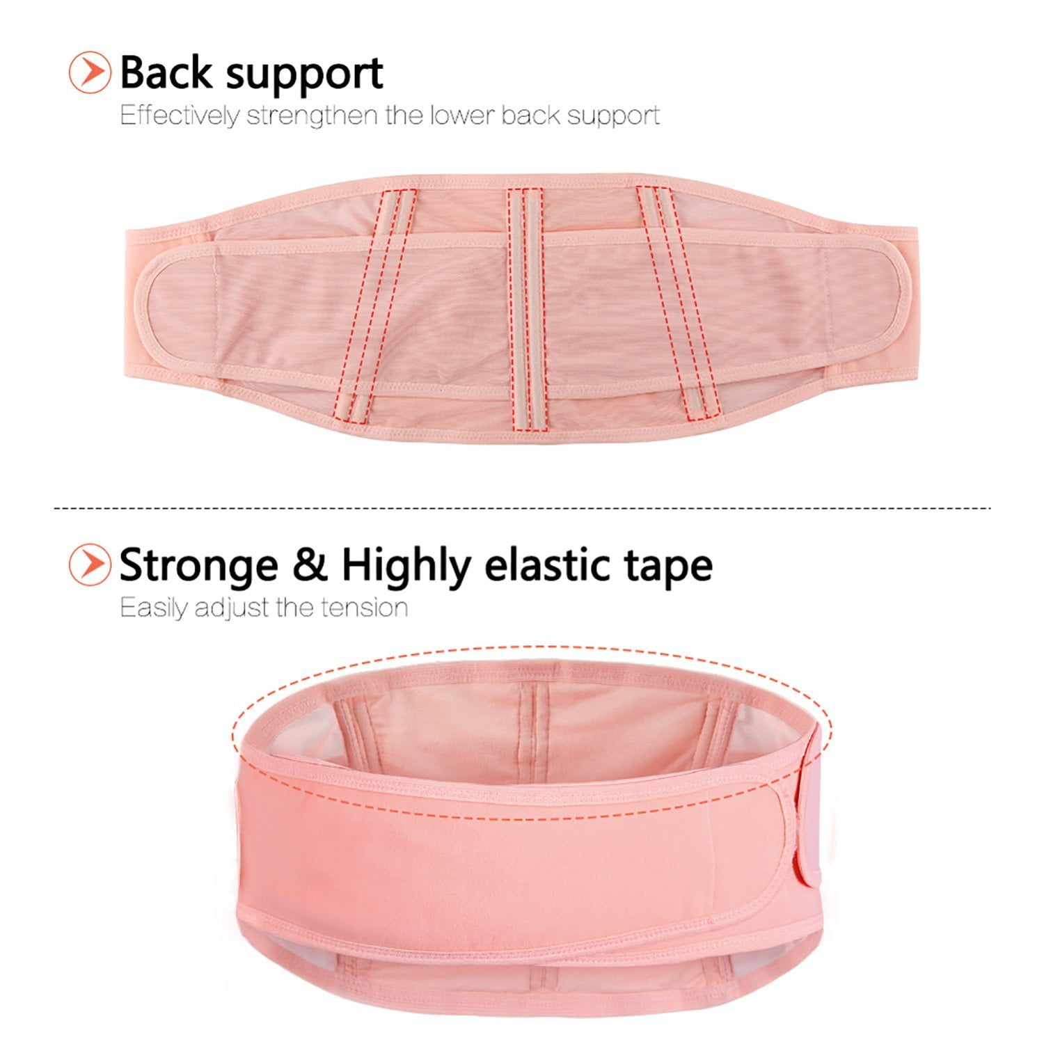 Baby Barn Town Maternity Belt Belly Booster | Pregnancy Belt Pink / XXL- 39in - 51in / 100cm-130cm