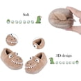 thumbnail image 3 of YAZI Girls Boys Home Slippers Warm Dinosaur House Slippers for Toddler Fur Lined Winter Indoor shoes, 3 of 11