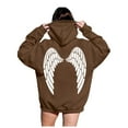 thumbnail image 3 of YUEHUA Silver Angel Wing Print Hoodies for Women Men Fleece Sweatshirts Pullover Funny Hoody Hooded With Pockets, 3 of 6