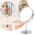 thumbnail image 1 of Magnifying Vanity Table Glass Double Sided Swivel 2X Magnification Makeup Standing Glass,Silver Makeup Magnifying Glass, 1 of 7
