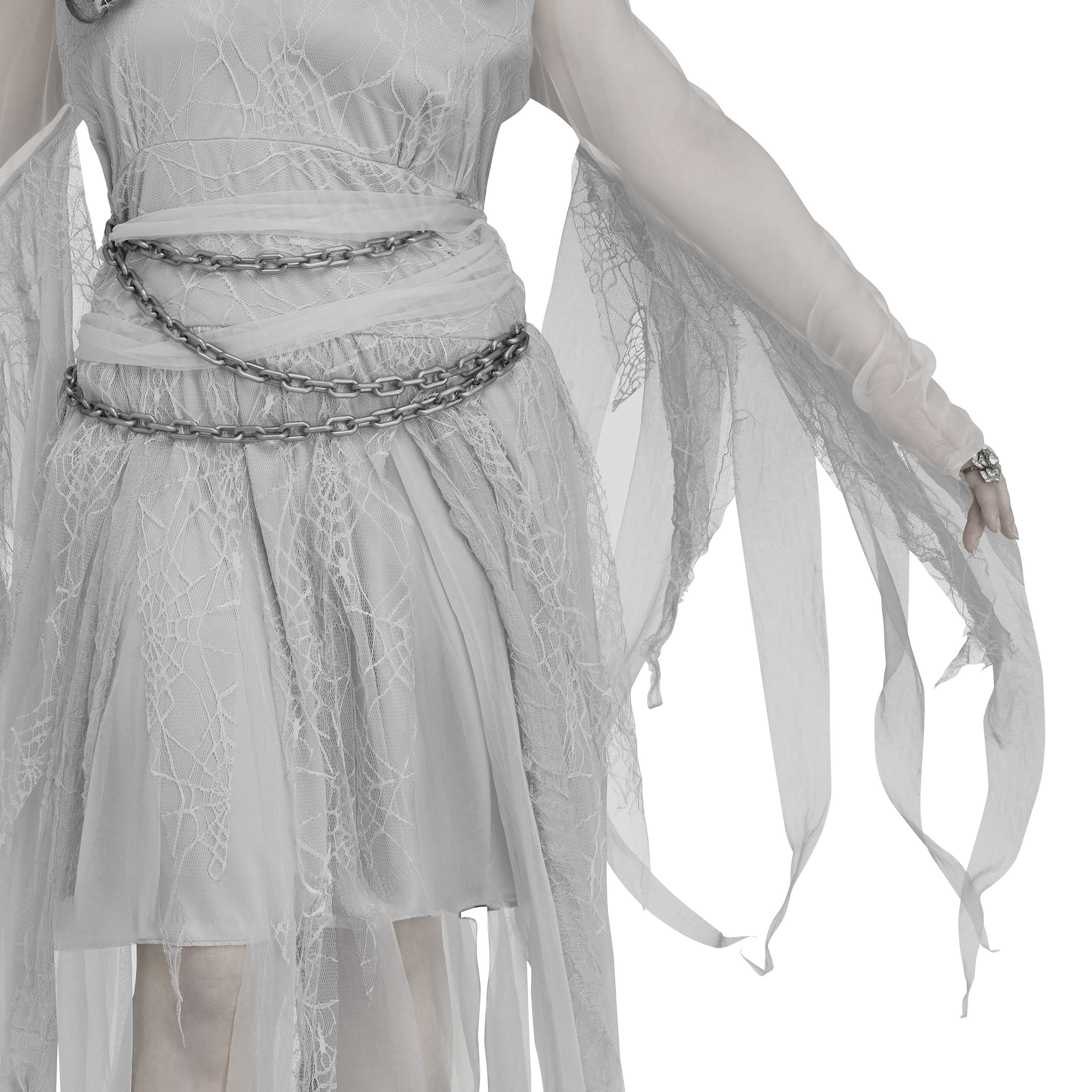 Enchanted Ghost Halloween Costume for Adults, Women's Size 1X (16/18W), by Way to Celebrate