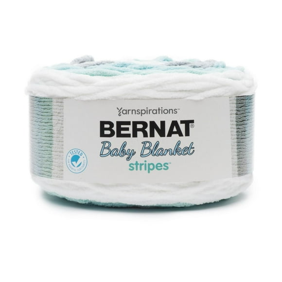 Bernat® Fil Baby Cover Stripes™, Polyester #6 Super Volumineux, 10,5oz/300g, 220 Yards