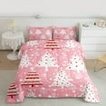 thumbnail image 2 of Feelyou Red Dots Christmas Tree Bedding Comforter Set, Princess Pink Cartoon Twin Comforter Sets, Happy New Year Reversible Bedding Set, Super Cozy Room Decor, 2-Piece, 2 of 8