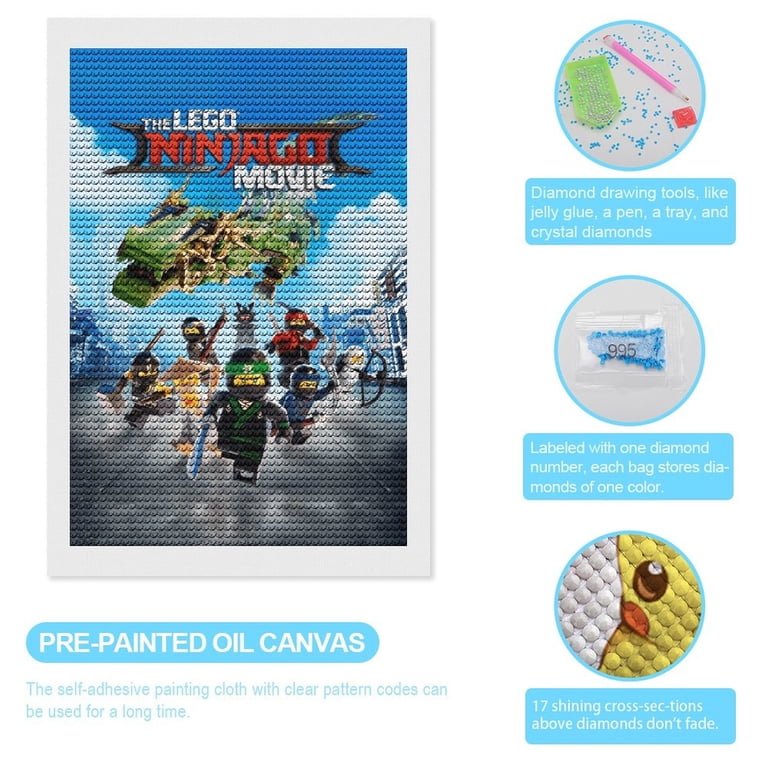 Diamond Art Kits for Adults - Ninjago Full Drill Diamond Arts for