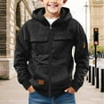 thumbnail image 2 of Mercatoo Full Zip Tactica1 Hoodies for Boys Cargo Long Sleeve Hooded Sweatshirt with Pockets Teen Casual Fall Winter Pullover, 2 of 5