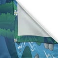 thumbnail image 3 of Ambesonne Cartoon Kitchen Curtains, Lonely Castle, 55"x39", Pale Yellow Jade Green, 3 of 3