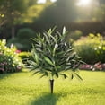 thumbnail image 5 of Outdoor Artificial Topiary Ball Trees 21.65" UV Protected Olive & Cedar with Spike, Lifelike Evergreen Bushes for Porch, Yard & Landscaping - All Weather Decor, 5 of 9