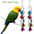 thumbnail image 4 of 5 piezas de juguetes para loros y pájaros, campana colgante, jaula para pájaros, hamaca, columpio, juguete colgante para periquitos pequeños, cacatúas, conures, guacamayos, loros, pájaros del amor,, 4 of 8