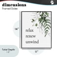 thumbnail image 4 of Stupell Industries Rustic Lodge Relax Renew Unwind with Foliage Black Framed Giclee Art, 11 x 14, by Lettered and Lined, 4 of 8