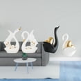 thumbnail image 2 of Elegantes Figuras De Pareja De Cisnes De Cerámica, Esculturas Decorativas De Animales, Artesanías, Adornos De Mesa Para Estanterías, Armarios, Decoración De Entrada., 2 of 8