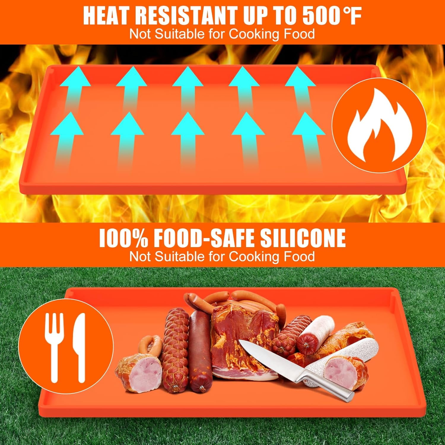 36" Silicone Griddle Mat, Upgrade Full-Edge Top Covers for Blackstone, Seasoning Cooking Protective Cover, Reusable and Durable