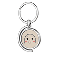 thumbnail image 1 of Tímido adorable negro patron de Rotating keychain Metal Keyring Holder, 1 of 2