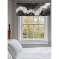 thumbnail image 5 of Curtain Valance for Windows,Gray Gradient Marble Gold Stripe Kitchen Valances Rod Pocket Short Curtains,Luxury Modern Art Window Treatment Panel for Bedroom Bathroom 42"x18", 5 of 7