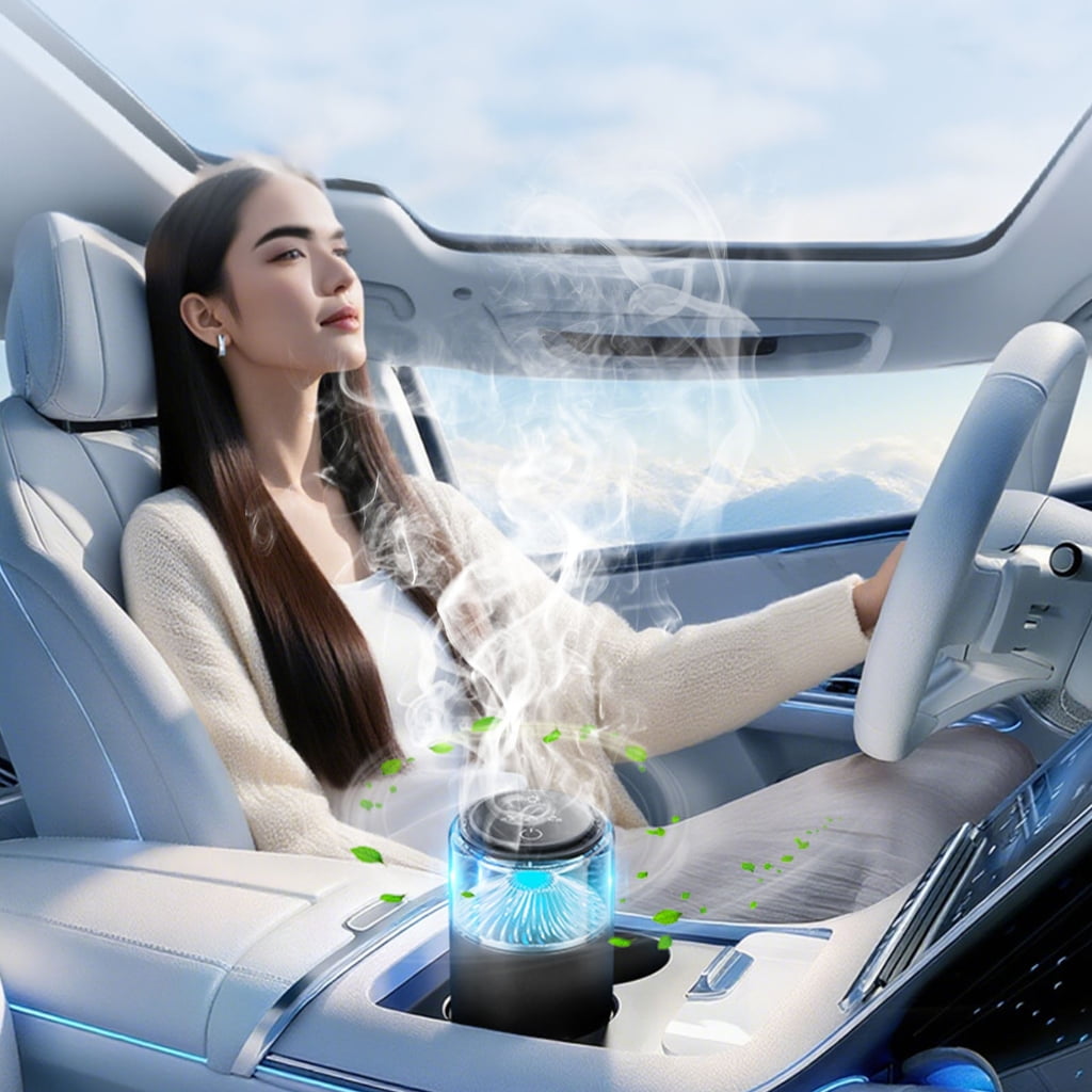 Automatic Car Air Freshener Diffuser with Ambience Light, Long Lasting Scent