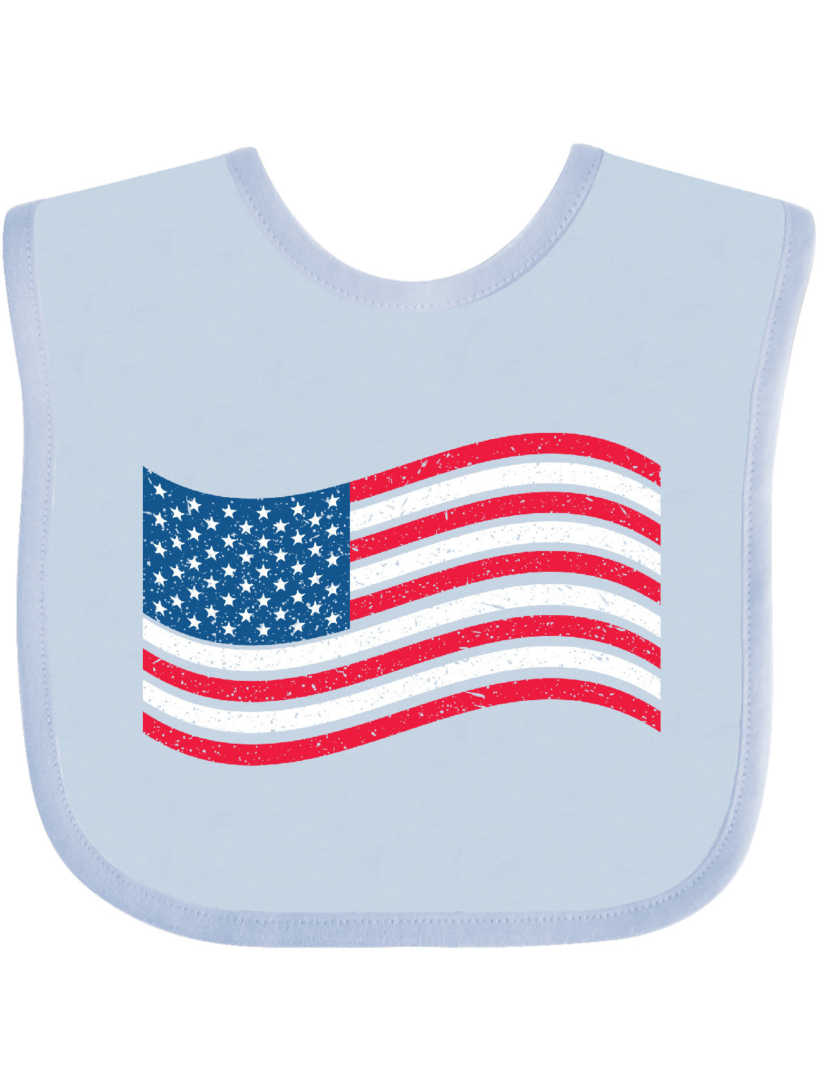 Grunge American Flag Baby Bib