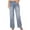 *Light Blue, variant on ClodeEU Womens High Waisted Stright Leg Jeans,Loose Denim Pants ,Baggy Trendy Denim Pants White,Womens Plus M
