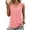 Pink, variant on Tank Tops for Women Summer V Neck T Shirts Trendy Sleeveless Basic Tee Loose Fit