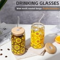 thumbnail image 3 of Juego de 4 vasos de vidrio DWTS DANWEITESI de 16 oz con girasol, 3 of 7