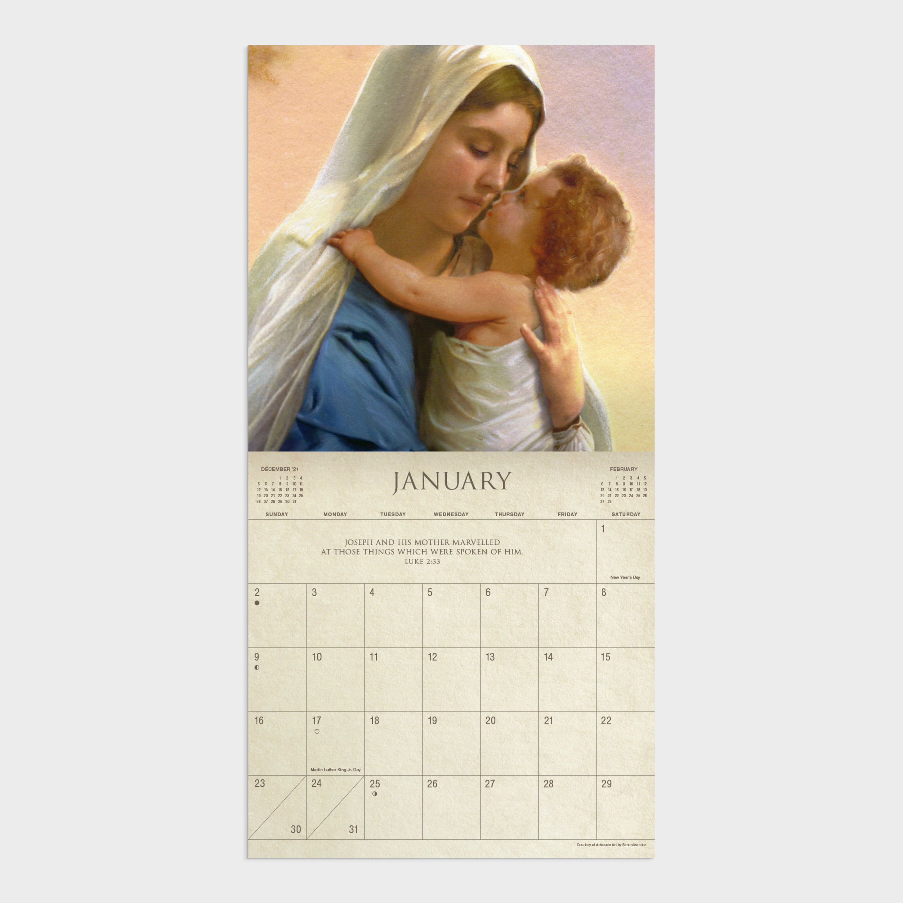 2020 "The Earth Is The Lord's" Wall Calendar 12" X 24" Bonus 2019 & 2021 4 Month 